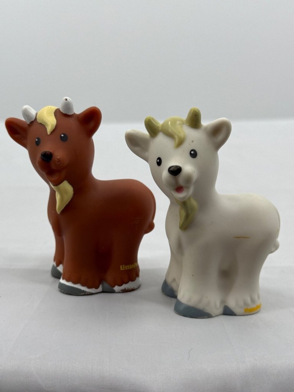Fisher Price Little People Farm Goats Replacement Animals Brown White Figure Lot